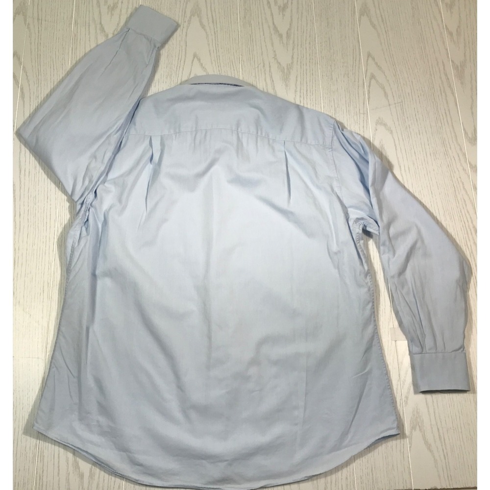 Ermenegildo Zegna Oxford Dress Shirt 17.5 / 44 Light Blue Business Made in Spain
